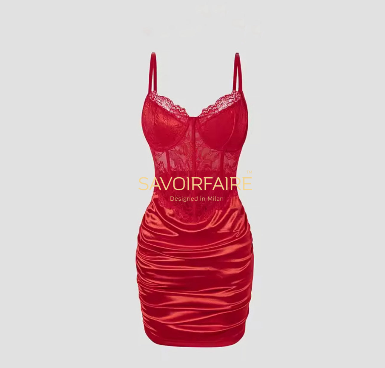 Vestito Corset Slim Rosso