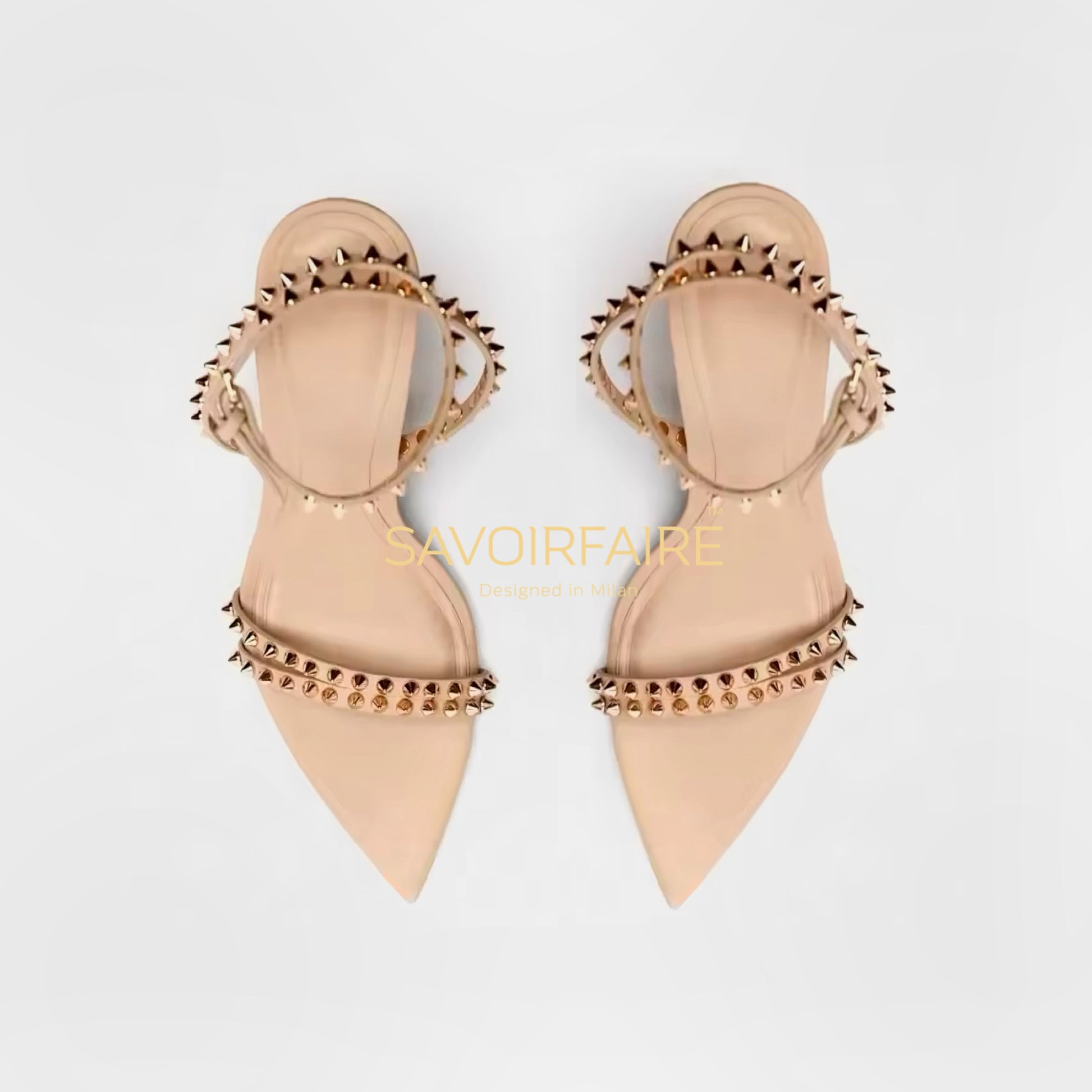 Tacco Spillo Borchie Nude