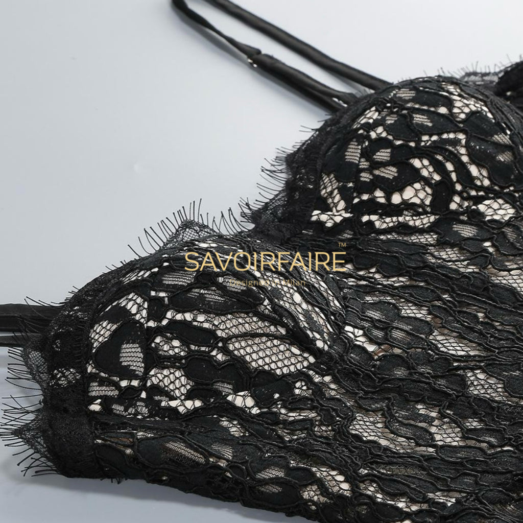 Vestito Pizzo Nero Imperiale