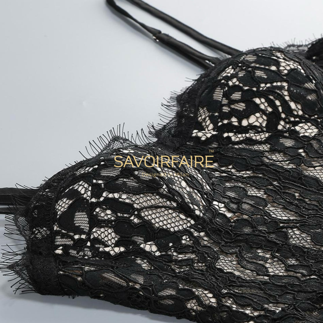 Vestito Pizzo Nero Imperiale