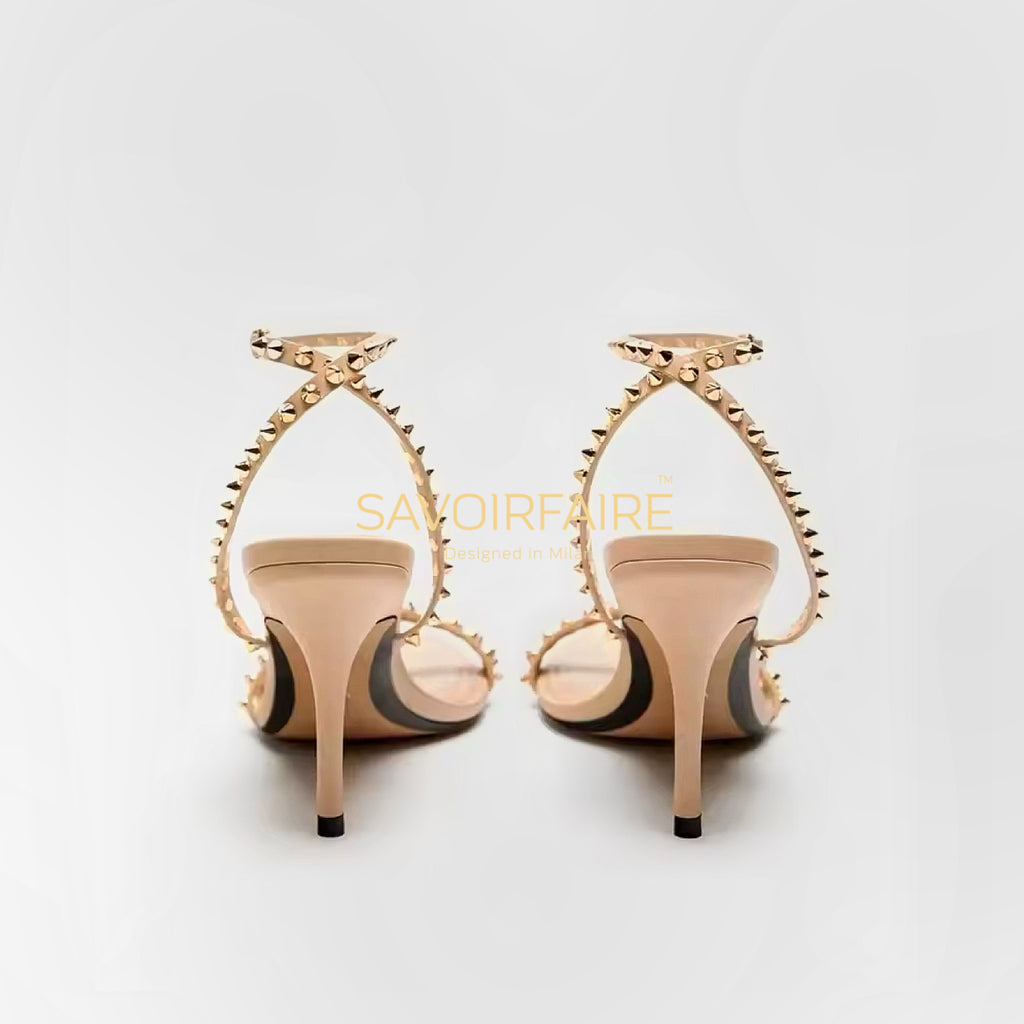 Tacco Spillo Borchie Nude