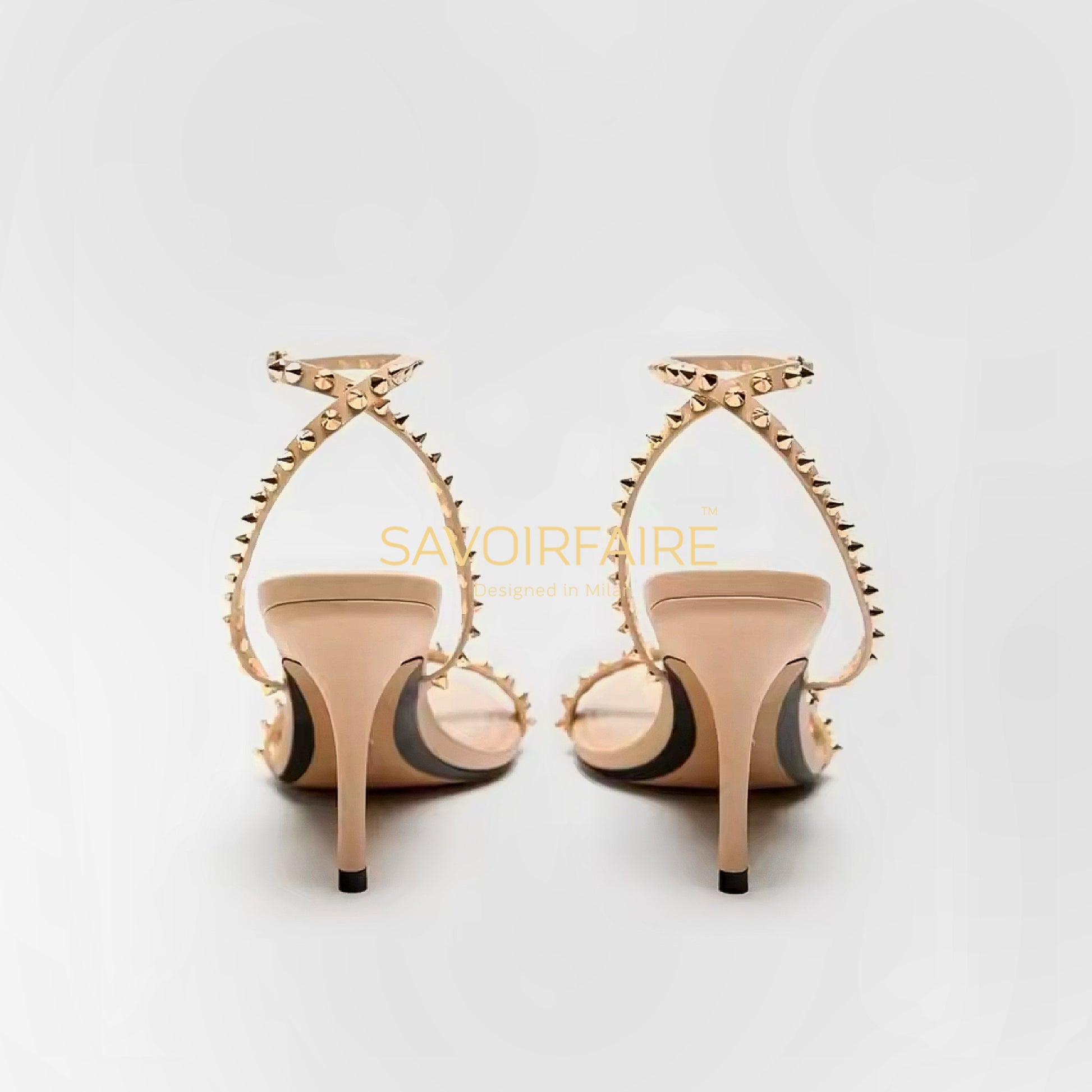 Tacco Spillo Borchie Nude